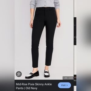 Mid Rise BiStretch Slim Pants Gap 12 Tall Black